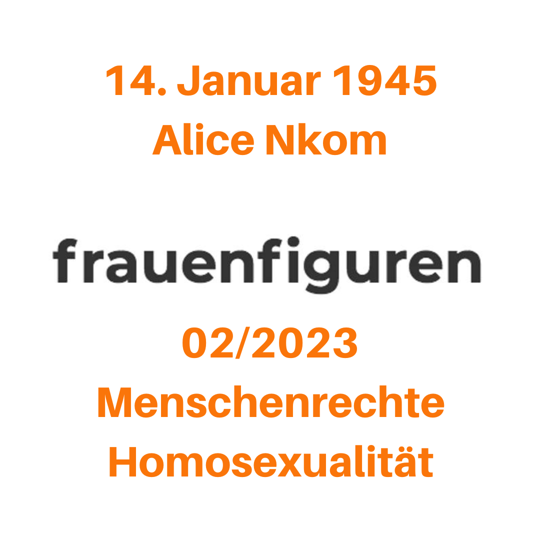 14. Januar 1945 Alice Nkom 02/2023 Menschenrechte Homosexualität